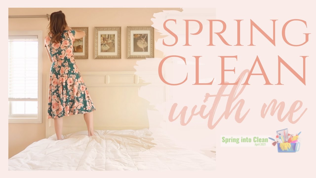 Relaxing Bedroom Deep Clean With Me | All Day Cleaning | Spring Into Clean 2021