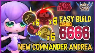 NEW COMMANDER ANDREA 3 EASY BUILD COMBO 6666 MAGIC CHESS  NEW COMMANDER MAGIC CHESS