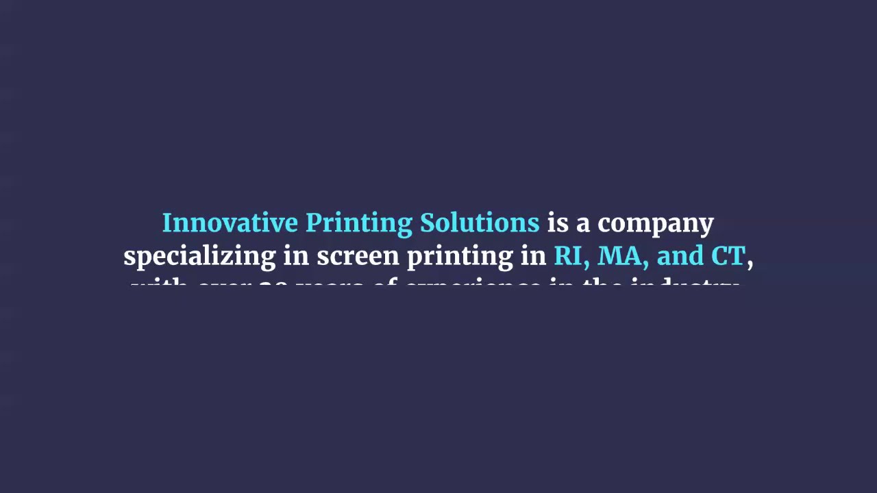 Screen Printing Services In MA - Innovative Printing Solutions