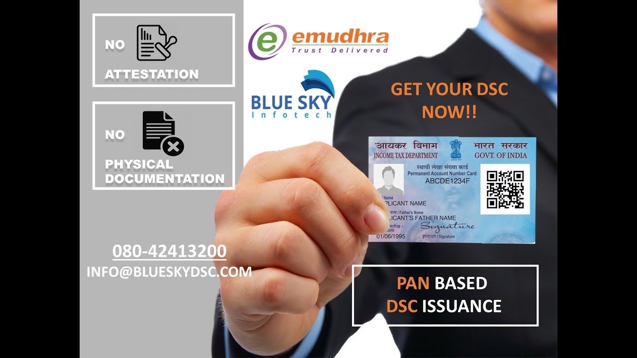 Paperless Digital Signature Certificate (DSC) Process Online eMudhra