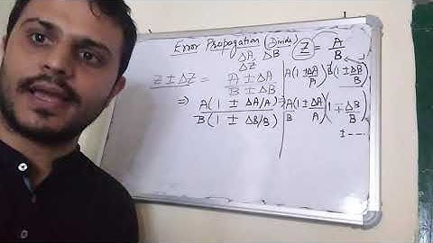 Error propagation, when result involves quotient of two quantities.