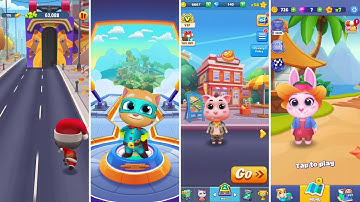 Talking Tom Gold Run,Talking Tom Hero Dash,Pet Runner,Running Pet (Android/iOS) Gameplay