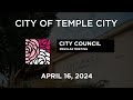 Temple city city council april 16 2024