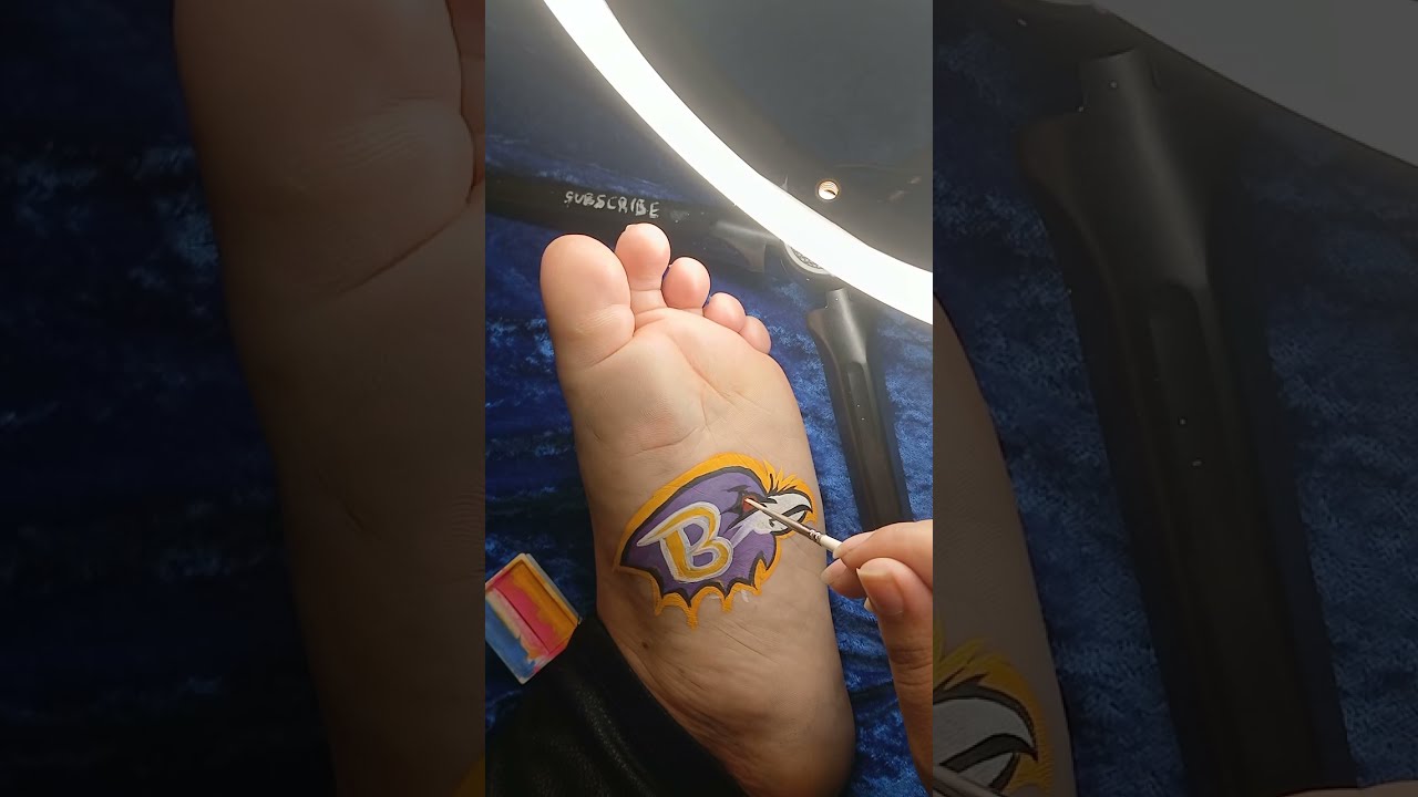 Baltimore Ravens Art (Football on My Foot Series)