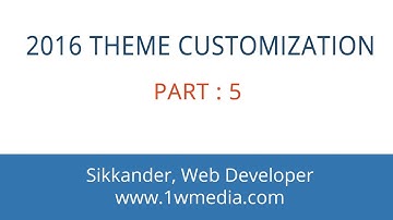 How to create the website using twenty sixteen wordpress theme part 5