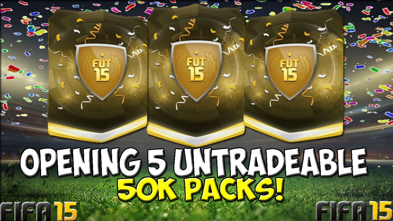 Fifa15 opening 5 untradeable 50k packs
