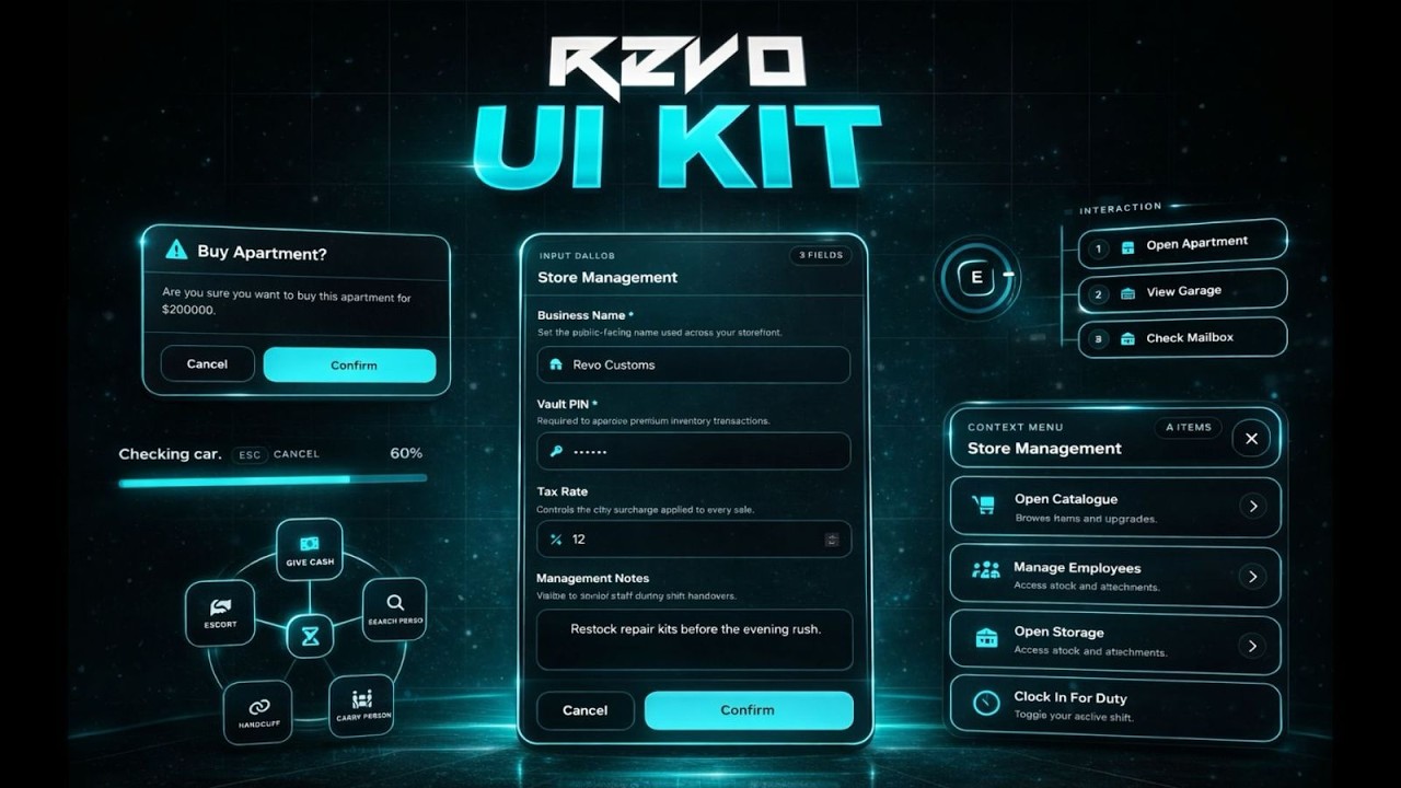 Revo UI Kit | SCRIPT Showcase | Edited by Ethos Vision - YouTube