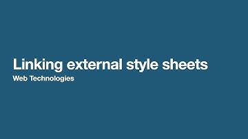 Linking external style sheets