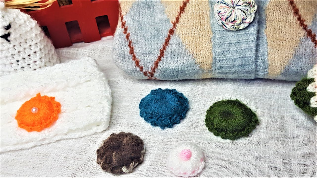 Εύκολο πλεκτό κουμπί - Easy knitted clasp