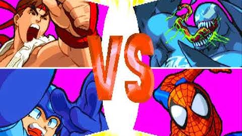 Marvel VS Capcom: Clash of Super Heroes (Arcade) - Ryu and Mega Man Longplay