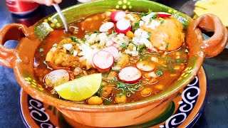 COMO HACER POZOLE ROJO DE POLLO($$$$ECONÓMICO)