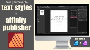 Saving Text Styles | Affinity Publisher, Designer & Photo | Beginner Desktop Tutorial | Assets Panel