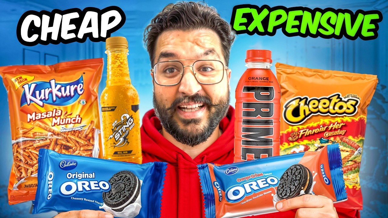 I Tried Cheapest vs Most Expensive Snacks In The World