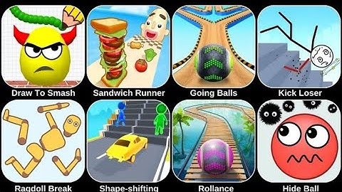 Drag to Smash ,Hide Ball 🏀, Ragdoll Break,Goingball, Shapesifting !!EP1!!.
