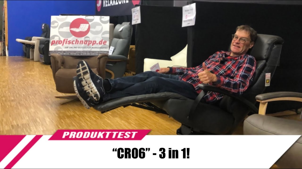 HUKLA CR06 Relaxsessel mit 3 Motoren, Herz Waage und Aufstehhilfe LARGE in Leder Vivre anthrazit