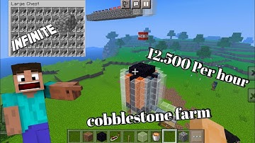 Minecraft Easy cobblestone farm tutorial - fully automatic