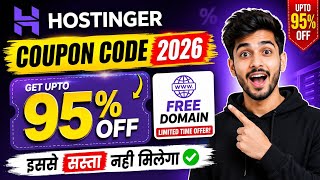 Hostinger Coupon Code | Hostinger promo Codes 2026 | Hostinger Coupon Code 2026 | Get free Domain 