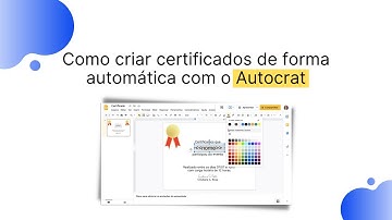 Como criar certificados de forma automática | Tutorial Autocrat