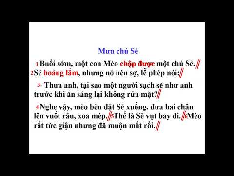 Tập đọc lớp 1 tuần 27 Mưu chú sẻ
