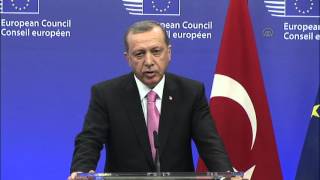 Turkish President Recep Tayyip Erdogan in Brussels