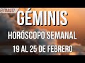 GÉMINIS HORÓSCOPO SEMANAL 19 AL 25 DE FEBRERO