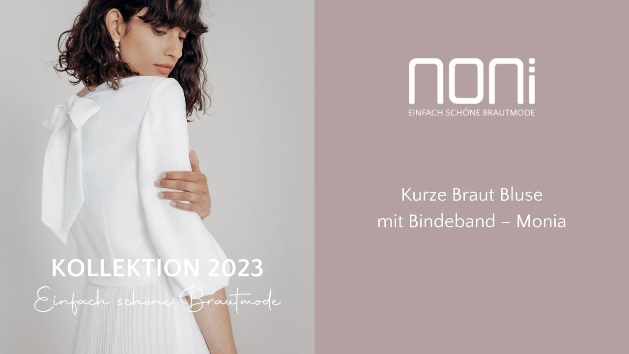 Brauttop I Kurze Braut Bluse mit Bindeband – Monia I noni Brautmode