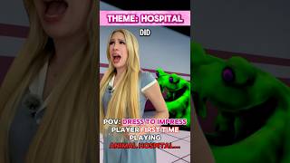 DRESS TO IMPRESS PLAYER Plays ANIMAL HOSPITAL For The FIRST Time! ????