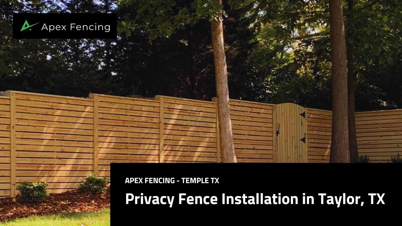 Privacy Fence Installation in Taylor, TX Apex Fencing YouTube