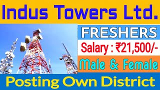 TOWER COMPANY RECRUITMENT | FRESHER CANDIDATES JOB | POSTING OWN DISTRICT