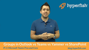 Pt 3: Microsoft Teams pros & cons - Groups in Outlook vs Teams vs Yammer vs SharePoint - Office 365