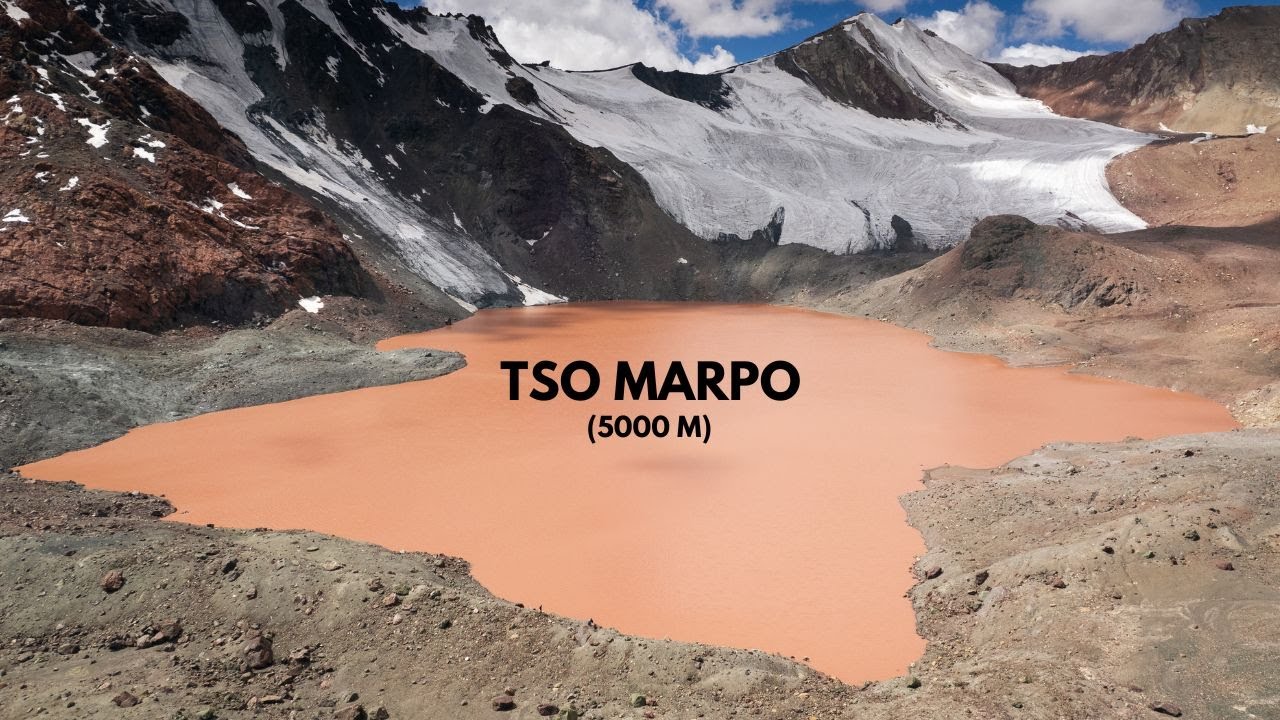 Цо Марпо (5070 м) — Красное озеро в Ладакхе