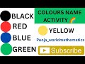 Fun activity on colours name 🌈
