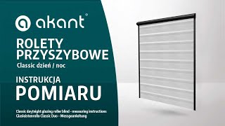 Roleta Przyszybowa Classic Dzienoc  Instrukcja Pomiaru