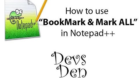 Notepad++: How to use Bookmark. (Notepad plus plus)