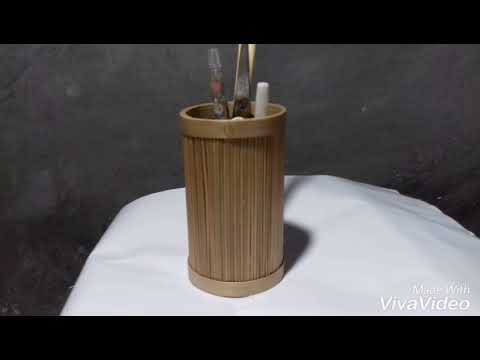 Cara Pembuatan Tempat Pensil Dari Bambu  Sederet Tempat 
