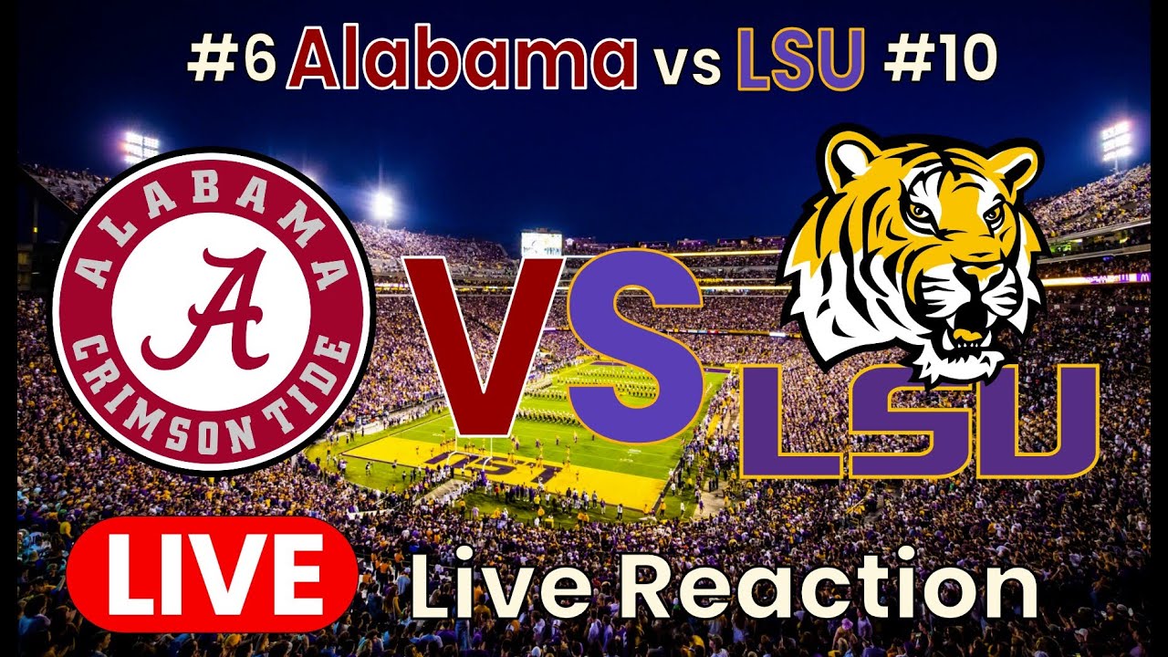 #6 Alabama vs #10 LSU - OT Live Reaction - YouTube