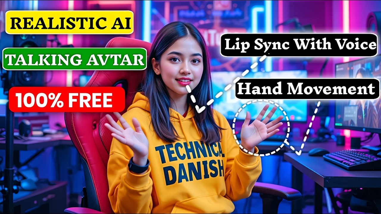 HOW TO CREATE REALISTIC AI TALKING AVTAR WITH LIP SYNC 100% FREE | Ai ...