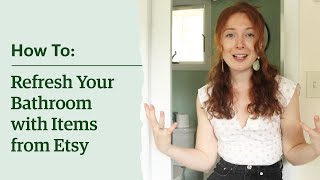 How To Refresh Your Bathroom with Items from Etsy Tiny House Bathroom Update DIY Small Space Ideas