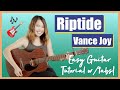 Riptide Guitar Lesson Tutorial EASY - Vance Joy [Chords | Strumming | Solo Tab | Full Cover]