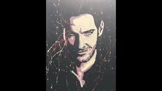 Speed Painting Tom Ellis as Lucifer Morningstar of the tv show LUCIFER