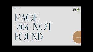 404 Page Website Design using HTML CSS and GSAP