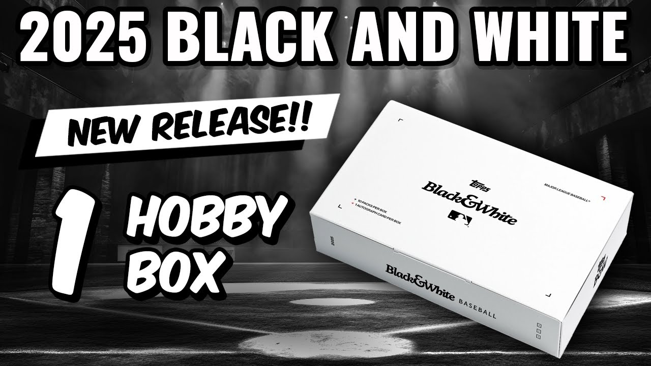 BIG AUTO!!?NEW RELEASE? 2025 TOPPS BLACK AND WHITE HOBBY BOX 