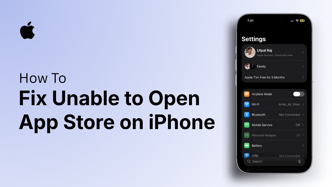 How to Fix Unable to Open App Store on iPhone - YouTube