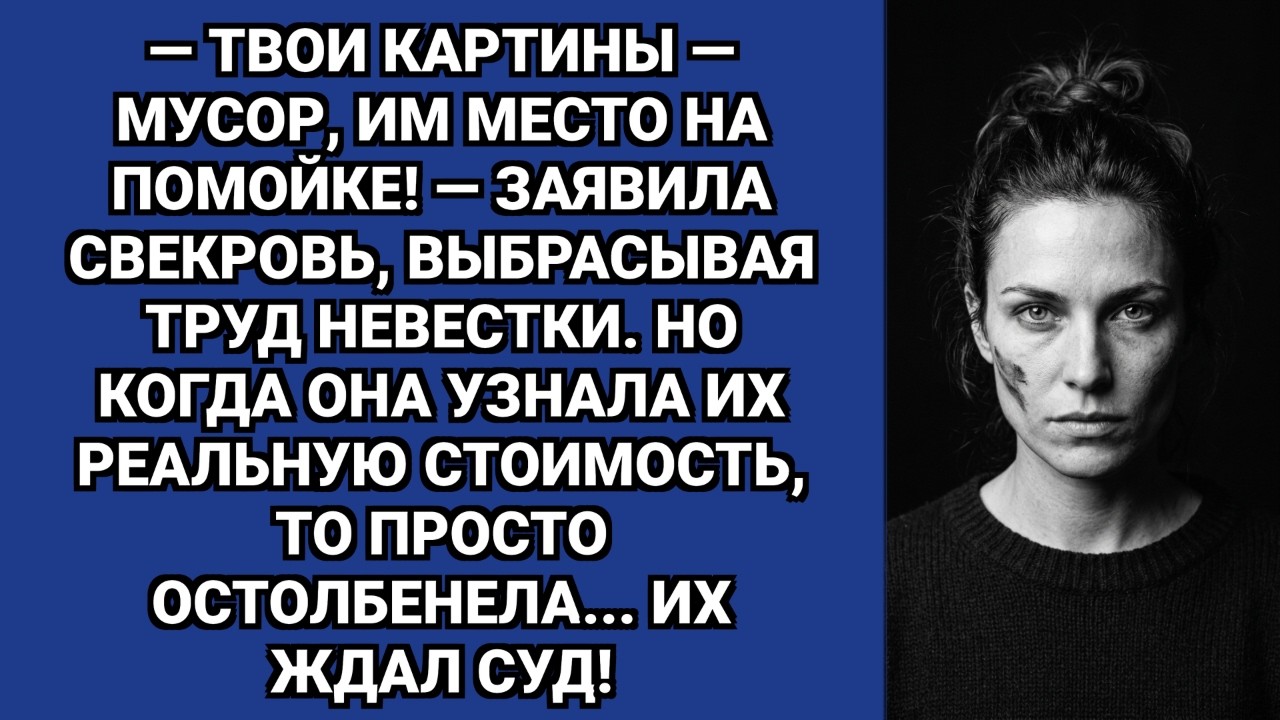 — Твоей мазне место на помойке! — завизжала свекровь. Но она не знала цену этих картин…
