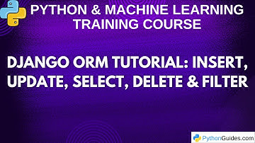Django ORM Tutorial: Insert, Update, Select, Delete & Filter