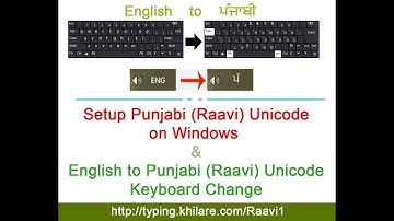 Khilare | Set-up Punjabi (Raavi) Unicode Font on your PC (Windows) and change English To Punjabi