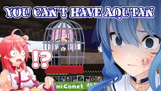 Suisei prefers to lock Aqutan up than let her meet Miko 【Hololive/ENG Sub】