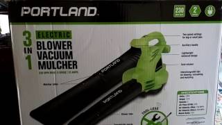 Portland 3 in 1 Electric Blower vacuum mulcher harbor freight