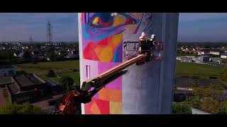 Gien Monumental - 3 Water Tank Painted By Taquenjoram Roukes Dourone