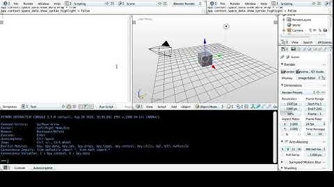 Python Blender Hello World